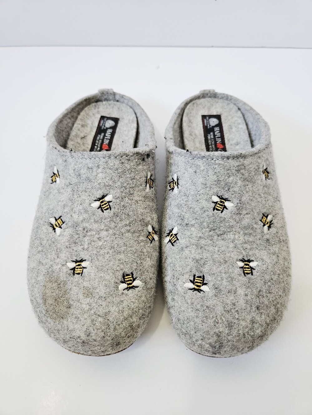 Haflinger Boiled Wool Bee Clogs Size 42 US 11 Slip On Comfort Shoes